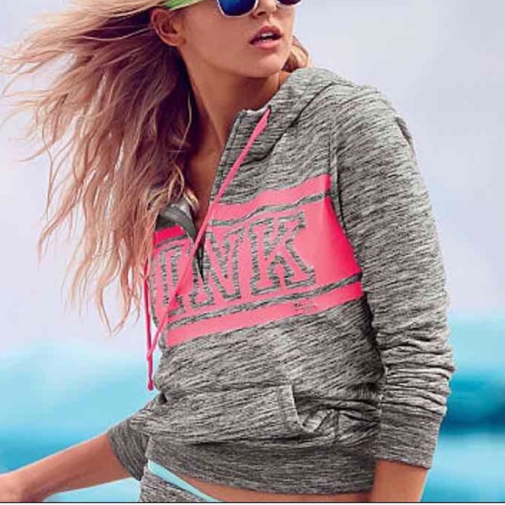 VS PINK Logo Hooded Sweatshirt - Picture 2 of 5